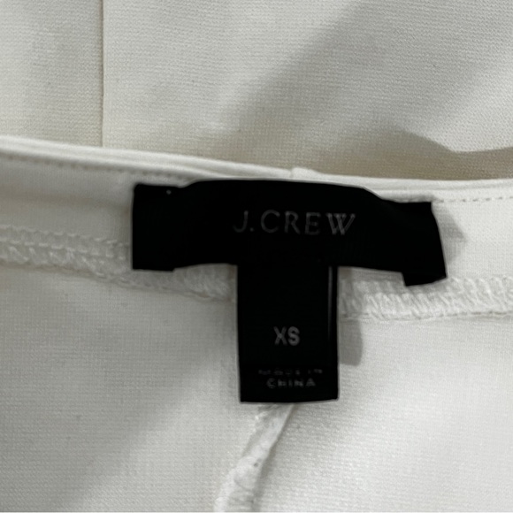 J. Crew Cream Structured Flutter Hem Peplum Top - Picture 5 of 5